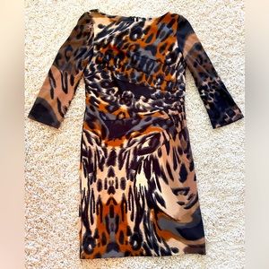 Leopard long sleeve dress